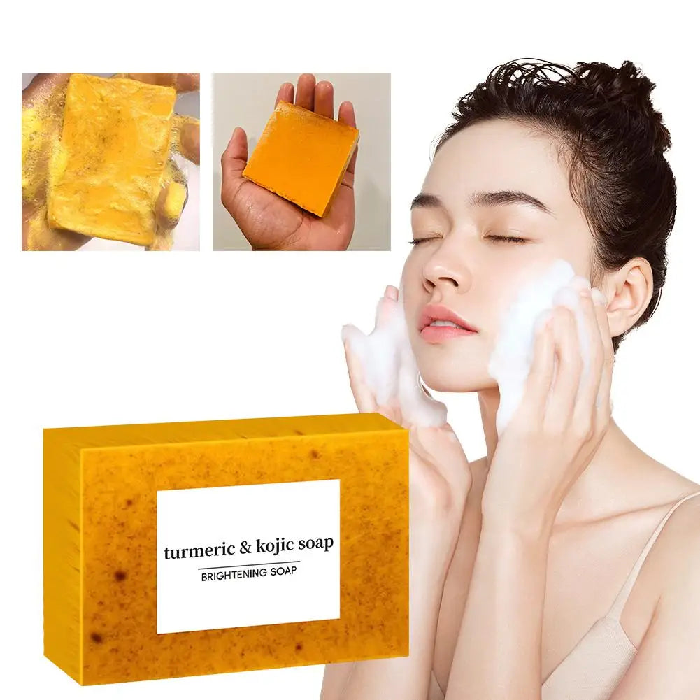 100g Turmeric Hand Made Lemon Kojic Acid Soap