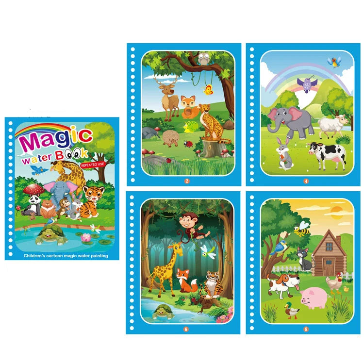 NEW Kids Magic Water Drawing Coloring Books