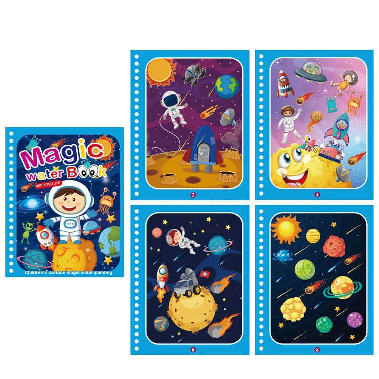 NEW Kids Magic Water Drawing Coloring Books