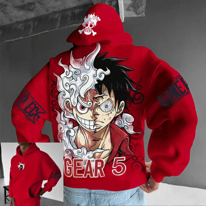 One Piece Luffy Gear 5 Anime Hoodies