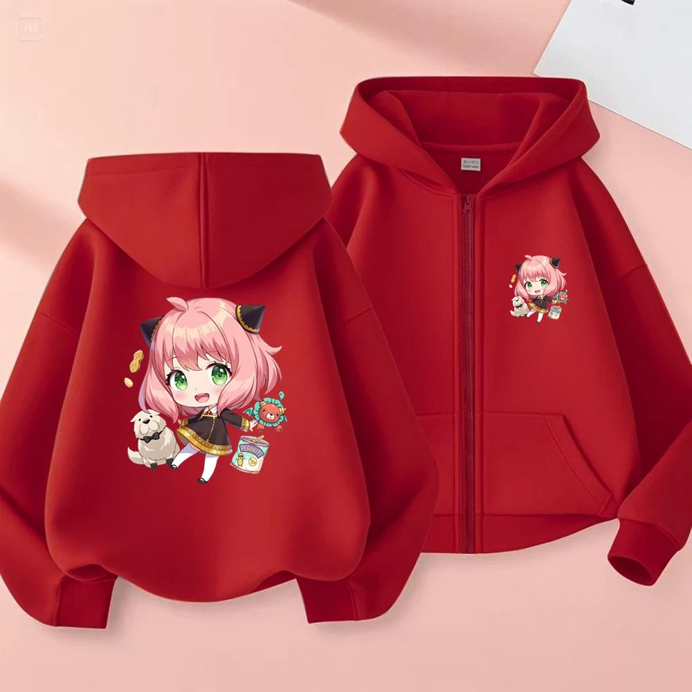 Anime Spy X Family Anya Children Hoodies