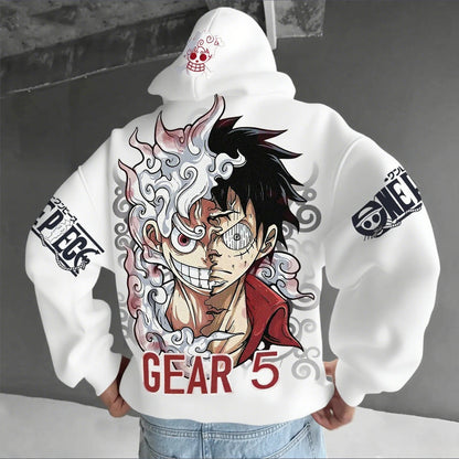One Piece Luffy Gear 5 Anime Hoodies