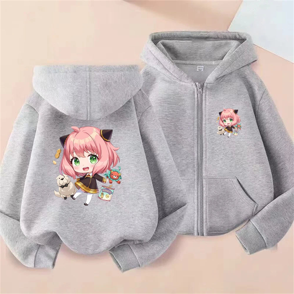 Anime Spy X Family Anya Children Hoodies