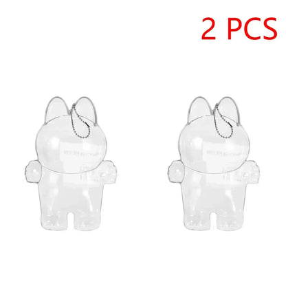 Global Hot! Transparent Dustproof Box for Labubu Dolls - Storage Case