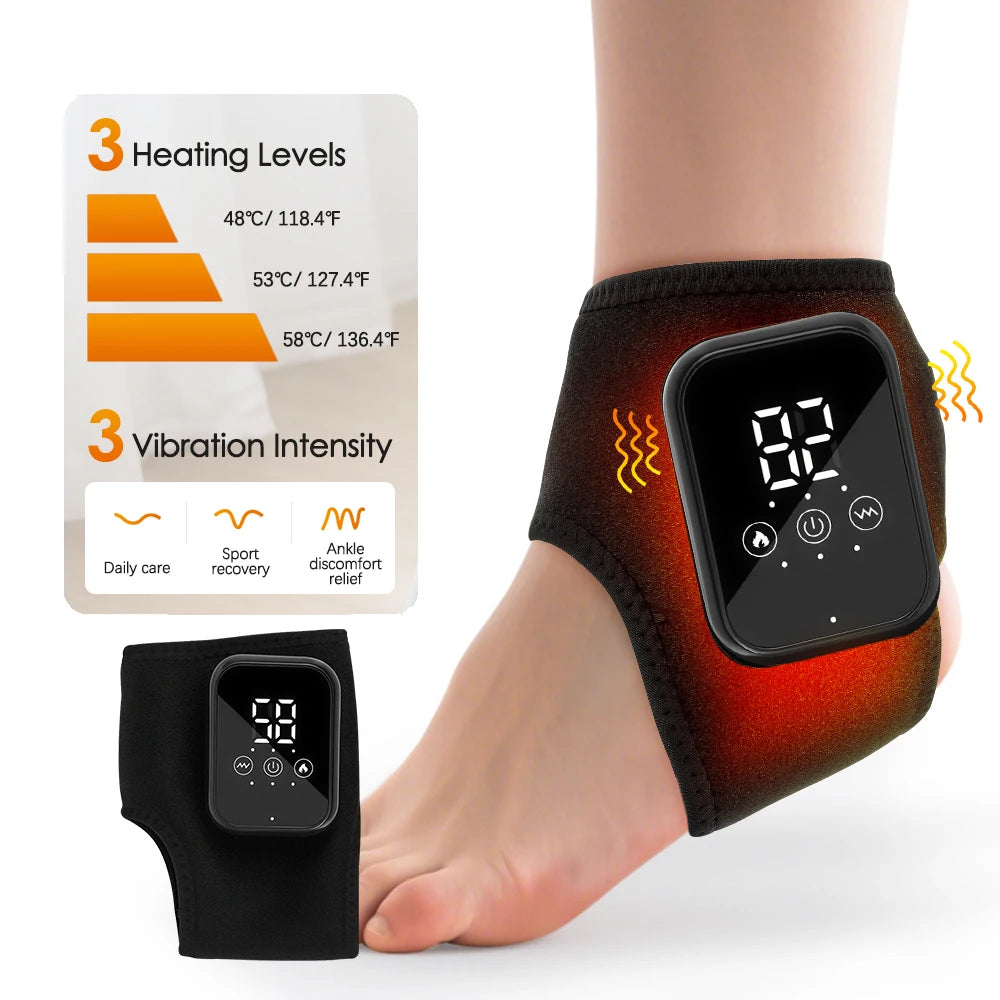 Electric Heating Wrist Massager Hot Compress Vibration Wrist/Ankle Brace