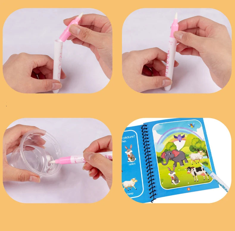 NEW Kids Magic Water Drawing Coloring Books