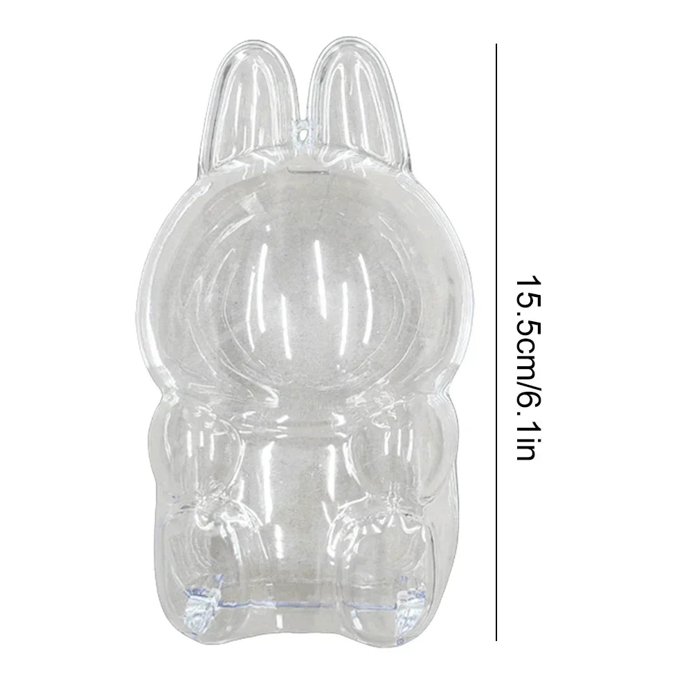 Global Hot! Transparent Dustproof Box for Labubu Dolls - Storage Case
