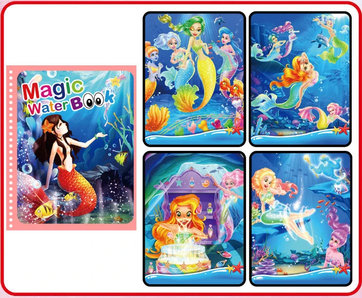 NEW Kids Magic Water Drawing Coloring Books