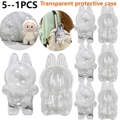 Global Hot! Transparent Dustproof Box for Labubu Dolls - Storage Case