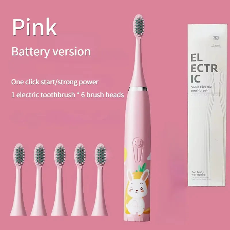 Children's Electric Toothbrush with 5 Replacement Heads