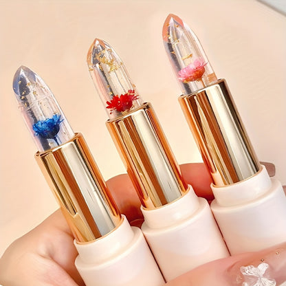 Vibrant Petal Jelly Lipstick - Tinted Lip Balm with Temperature Change