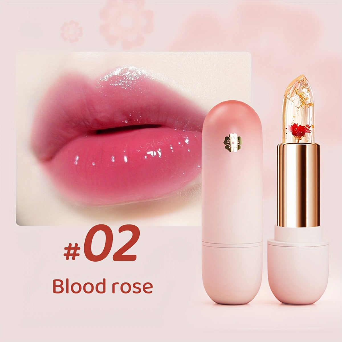 Vibrant Petal Jelly Lipstick - Tinted Lip Balm with Temperature Change