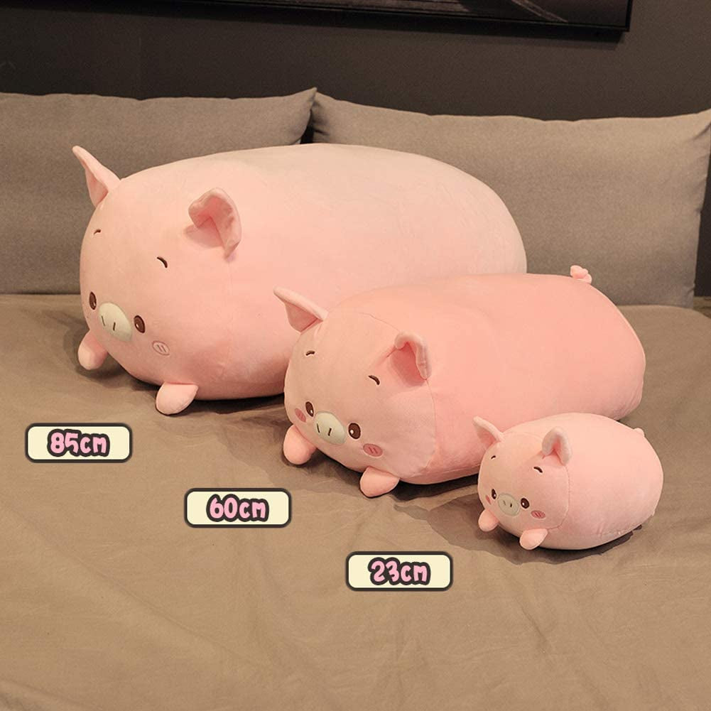 Stuffed Animal Pig Plush Body Pillow, 33.5"