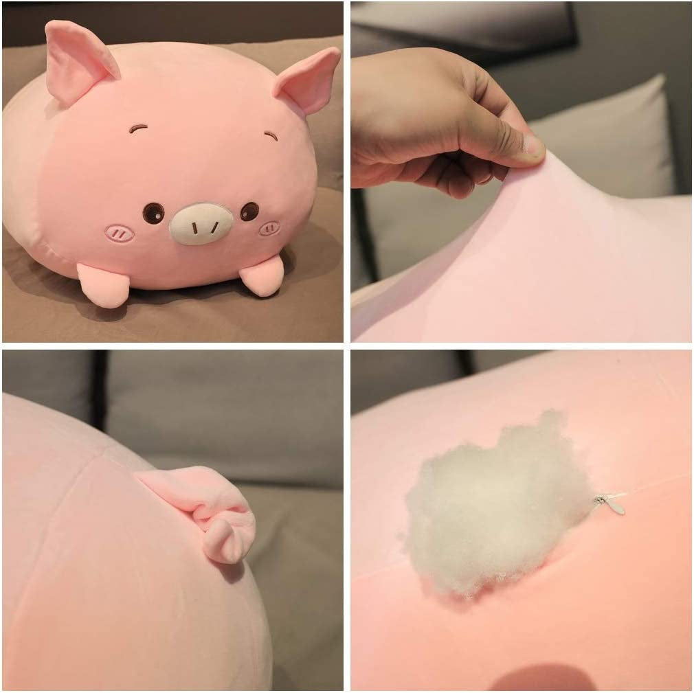 Stuffed Animal Pig Plush Body Pillow, 33.5"