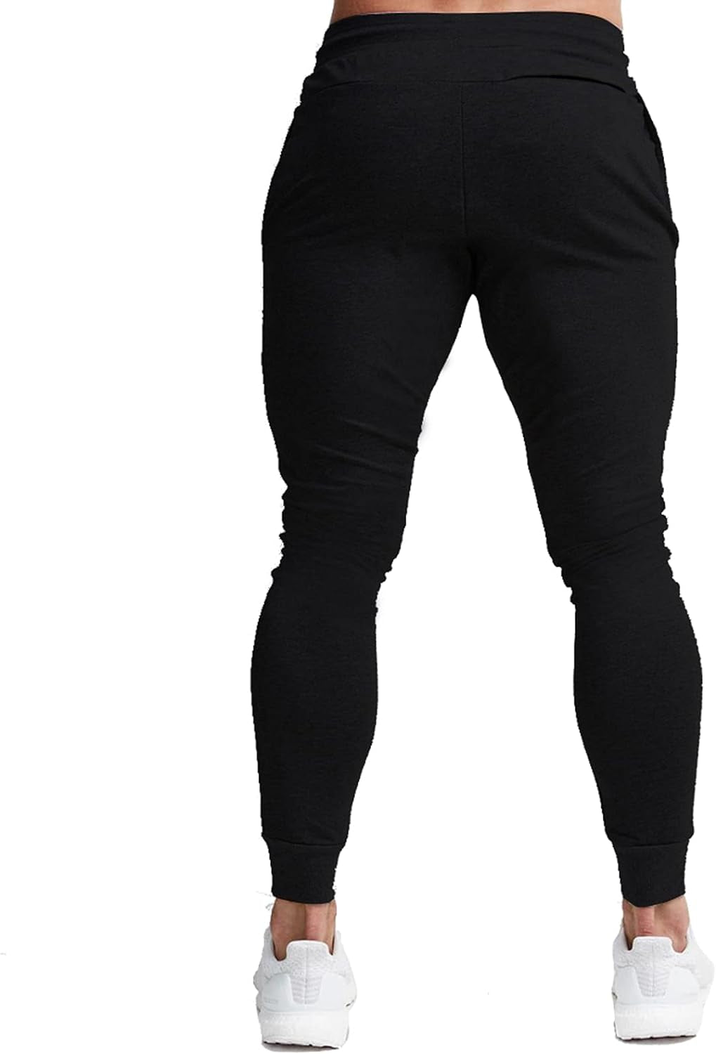 Men's Slim Joggers Workout Pants for Gym Running and Bodybuilding - Athletic Bottom Sweatpants with Deep Pockets